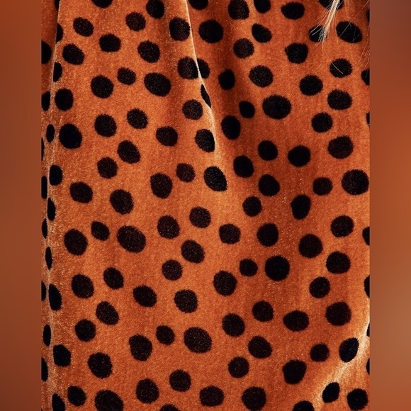 Madewell Velvet Memento Ruffle-Sleeve Top in Leopard Dot, Size XS - Picture 4 of 11